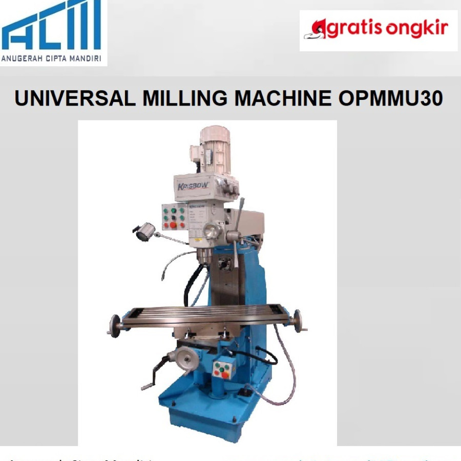 UNIVERSAL MILLING MACHINE OPMMU30 KRISBOW