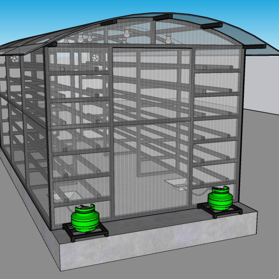 Rumah Pengering Tepung Mocaf - samping
