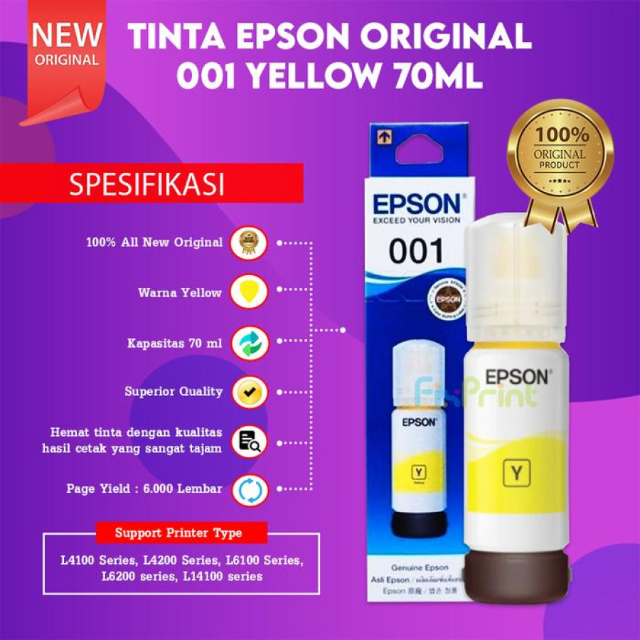 TINTA ORIGINAL 001 EPSON - samping