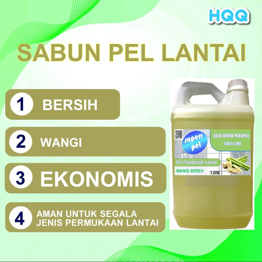 Superr Pel Sabun Pel Lantai 5 liter ,Bersih, Wangi, Tidak licin - utama