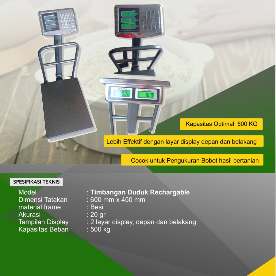 Timbangan duduk Digital 500 Kg