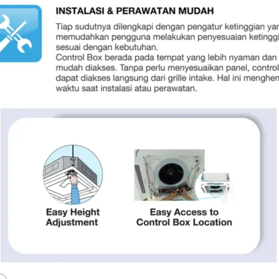 AC CASSETTE DAIKIN 5PKSCC  125 WIRELESS - depan