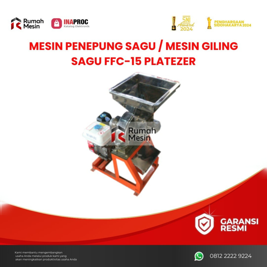 Mesin Penepung Sagu / Mesin Giling Sagu FFC-15 Platezer - depan
