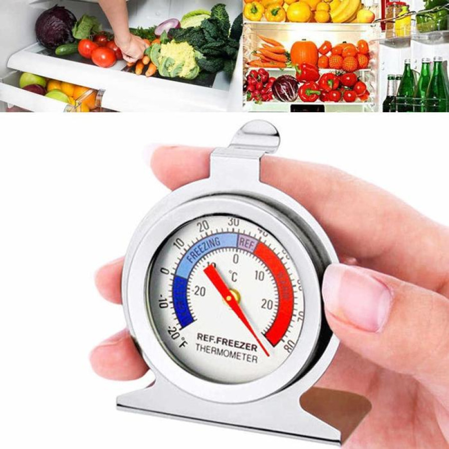 Termometer Kulkas Freezer Analog Stainless - utama