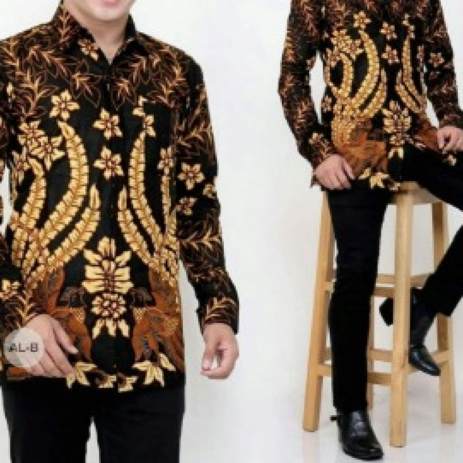 Baju batik lengan panjang Lokal