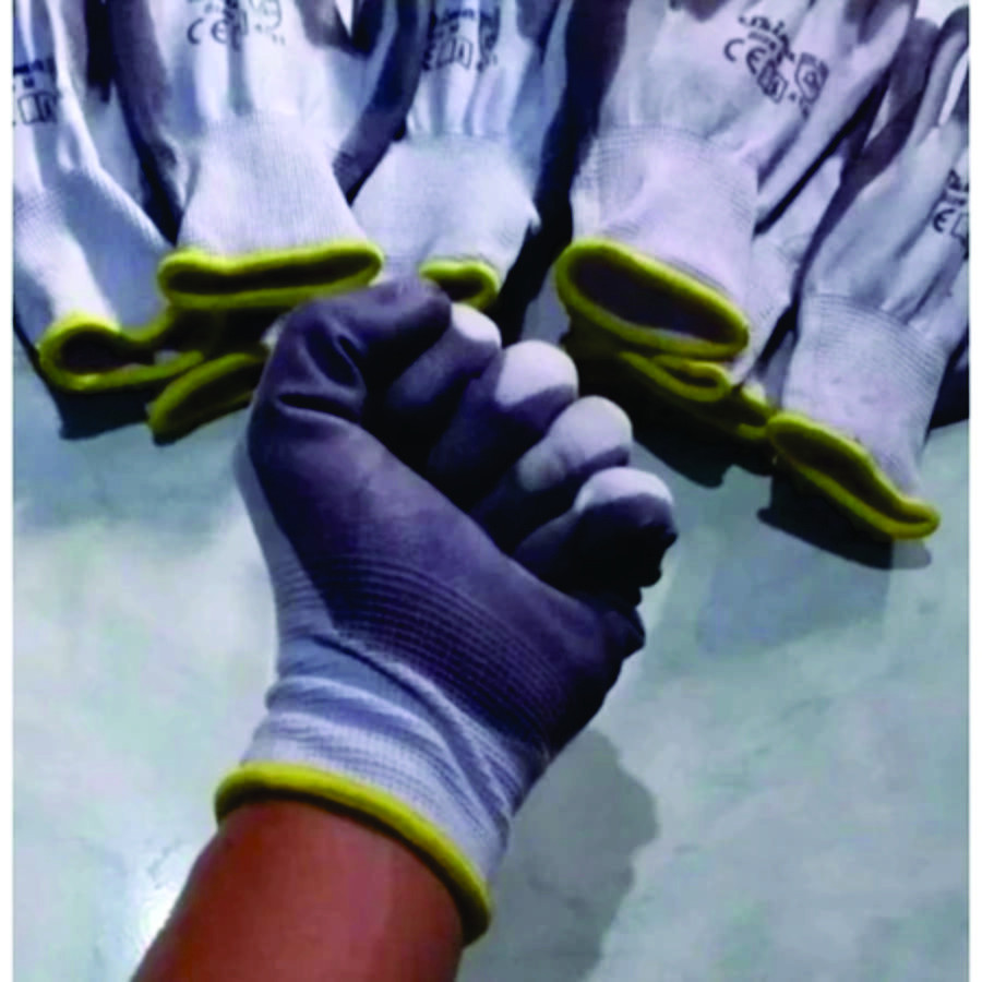 kaos tangan Kerja lapangan - detail