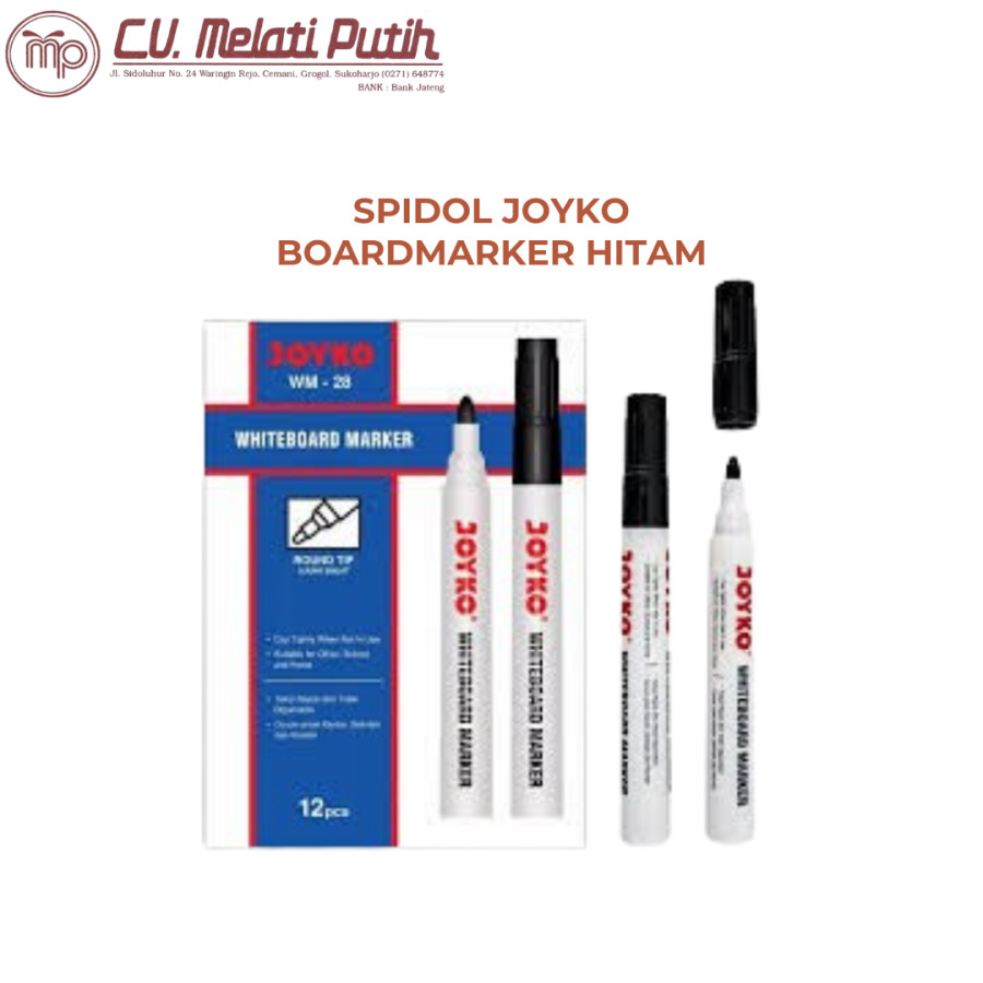 Spidol Snowman Hitam Permanen - depan