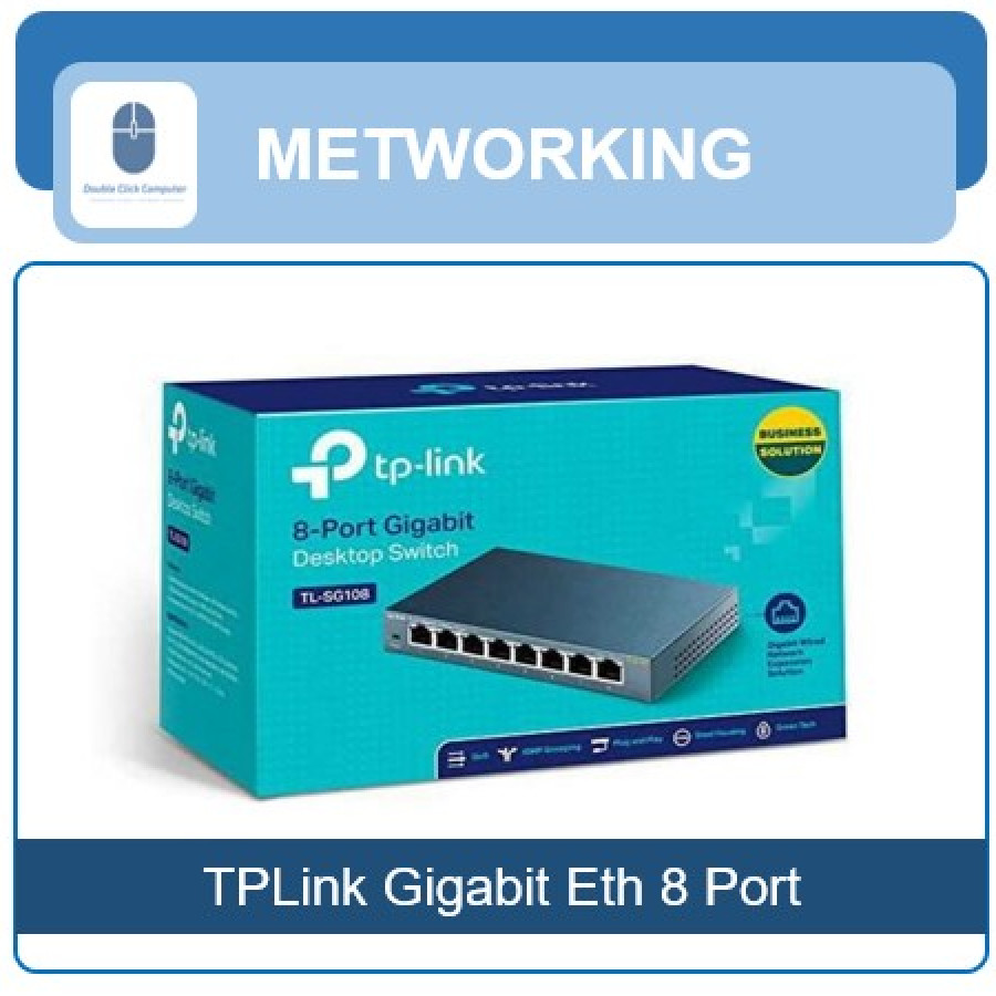 Switch/Hub Gigabit Ethernet 8 Port - depan