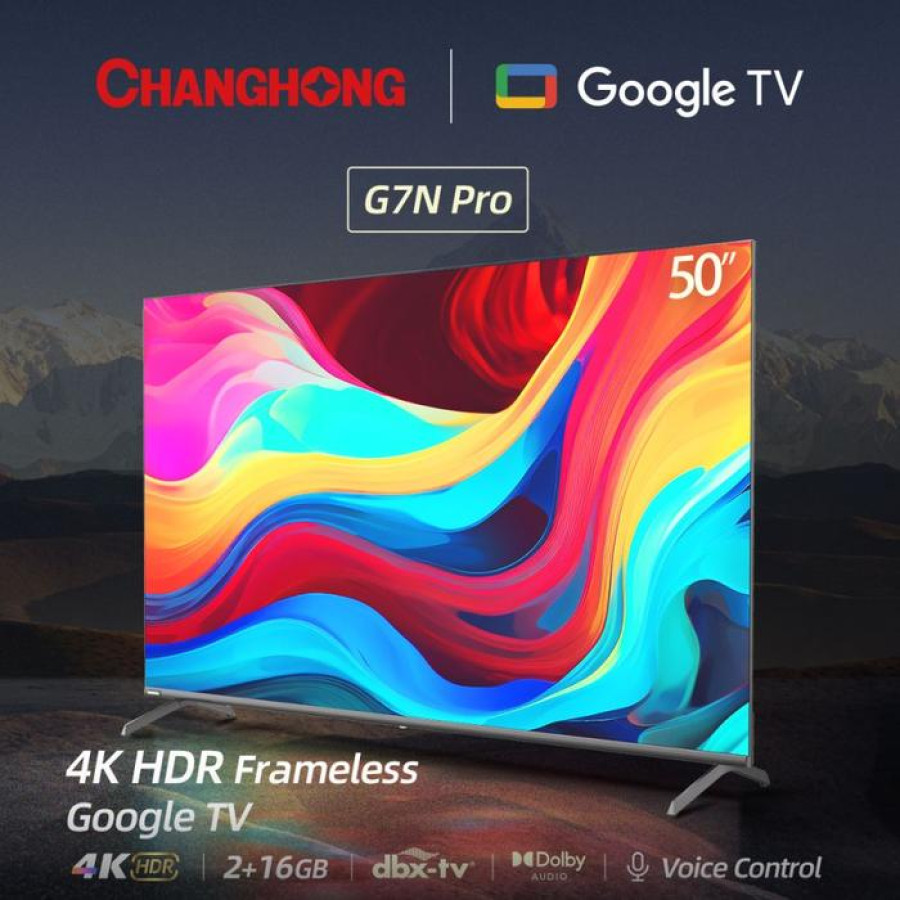 TV CHANGHONG GOOGLE TV 50 INCH U50G7P PRO - depan