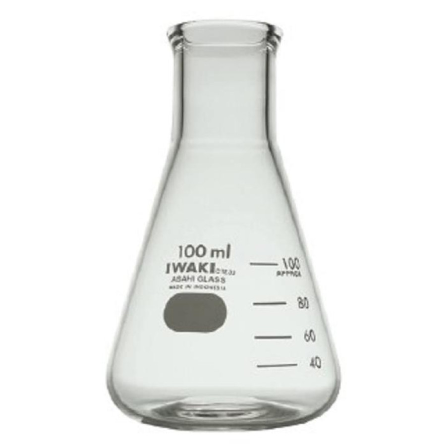 Erlenmeyer Kaca IWAKI 100 ml