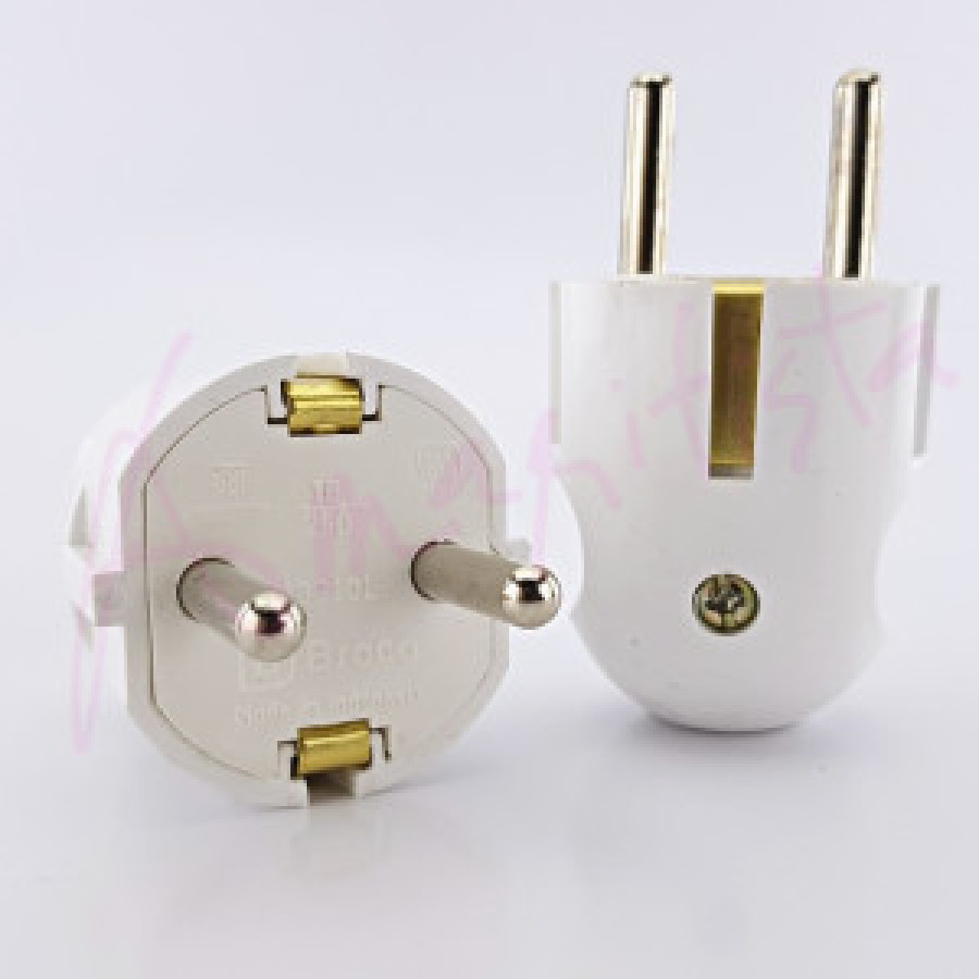 Steker Arde Bahan Polikarbonat dan Kuningan - depan