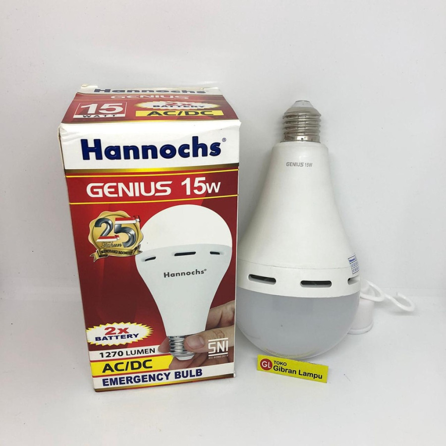 Lampu Hannochs Genius 15 Watt Emergency