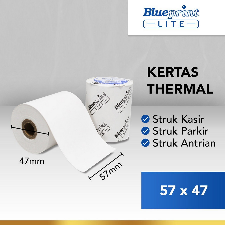 Kertas Thermal Struk BLUEPRINT Lite 57x47 mm (isi 10 roll)
