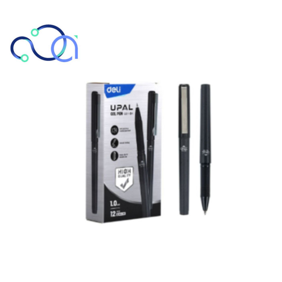DELI PULPEN GEL EG61 PROFESIONAL 1.0MM CASING METAL
