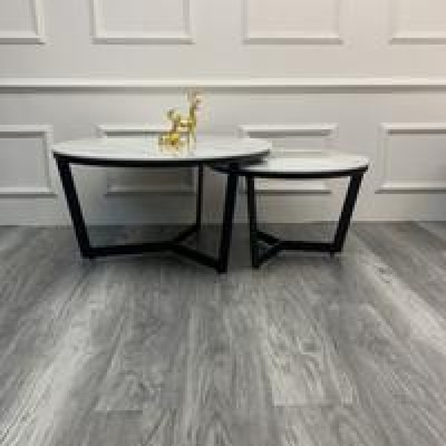 Meja Tamu Marmer Retro - detail