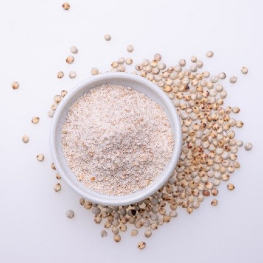 Tepung Sorhum "Sorghum Ibu Pertiwi"  kemasan Vacum 1 kg - samping