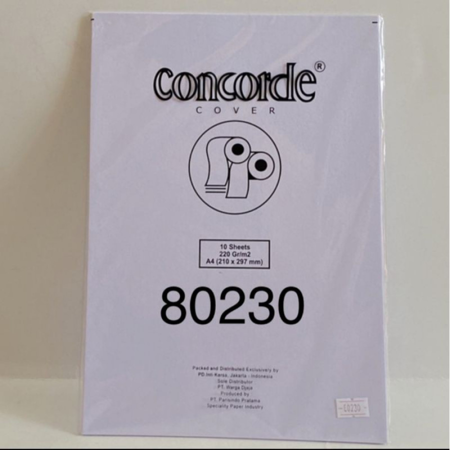 CONCORDE KERTAS 220GR A4 C.80230 WHITE 10LBR