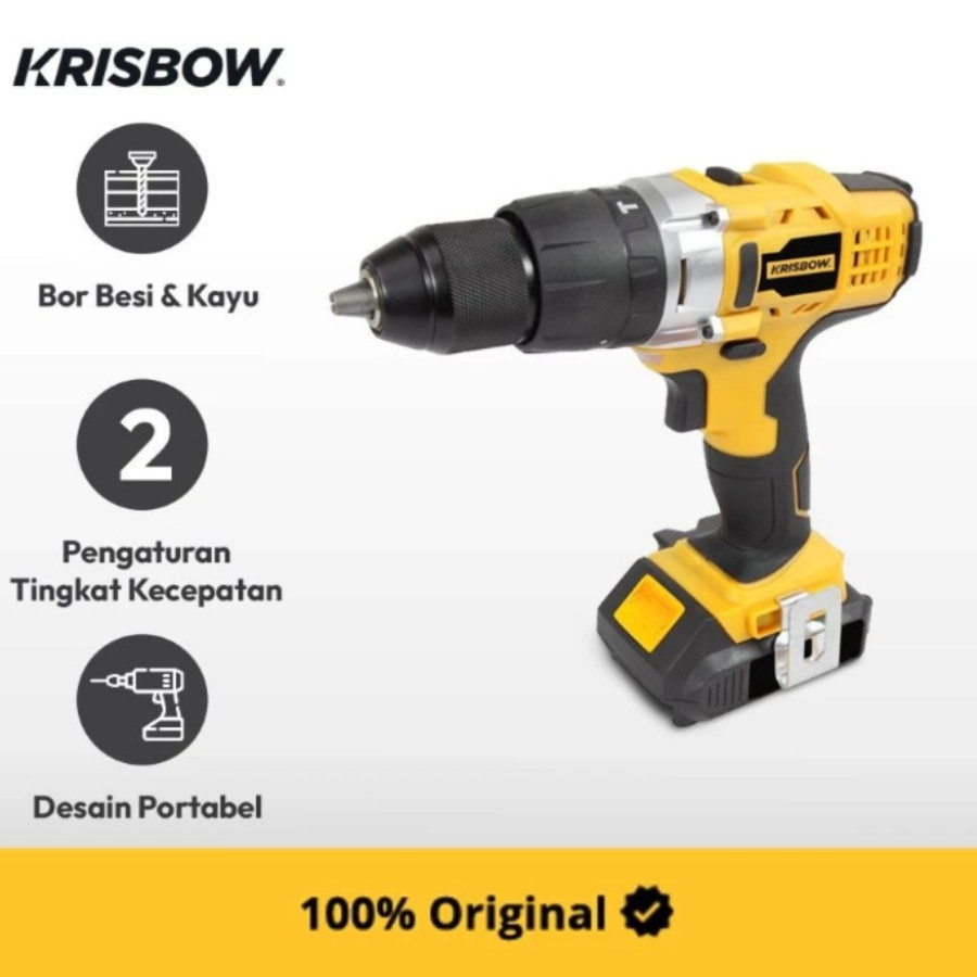 BOR LISTRIK BATERAI 18V KRISBOW