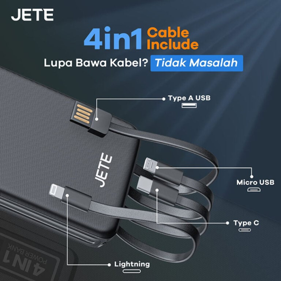 Powerbank JETE B5 10000 mAh - samping