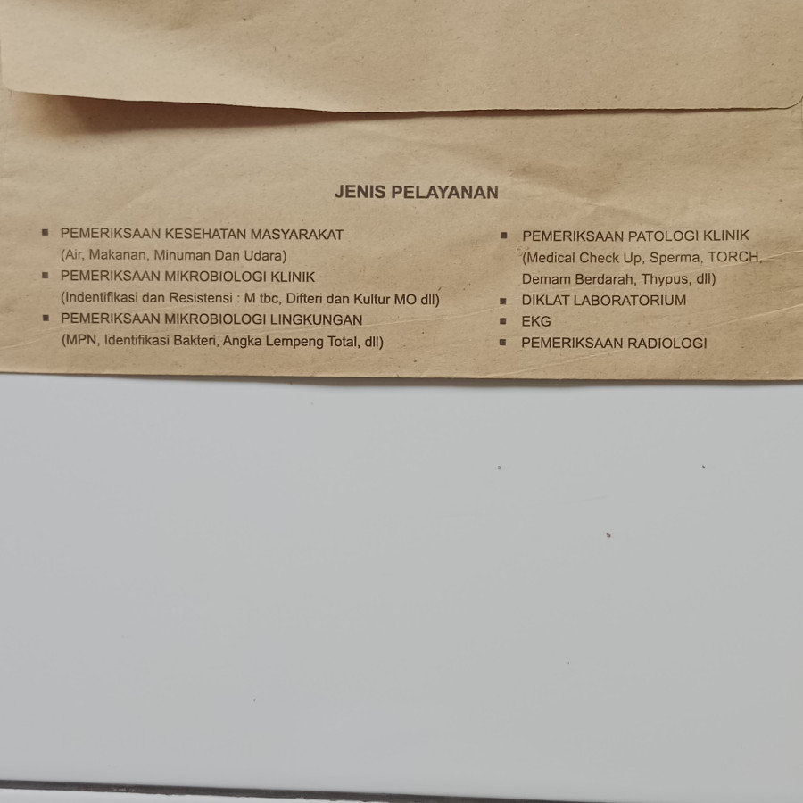 Cetak amplop - samping