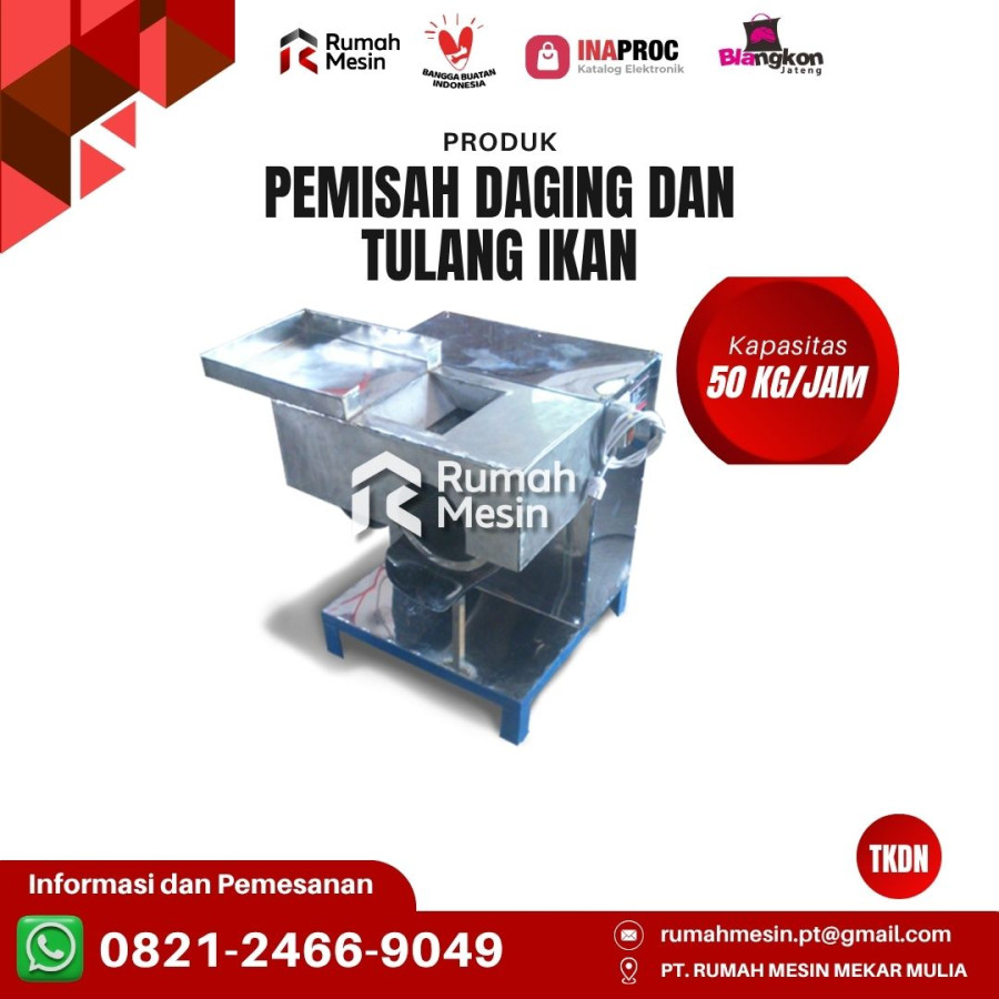 Mesin Pemisah Daging dan Duri Ikan