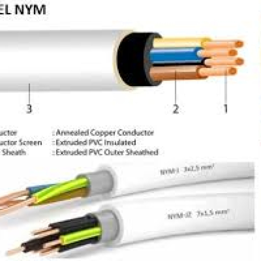 Pemasangan Kabel 3 x 2,5 mm - detail