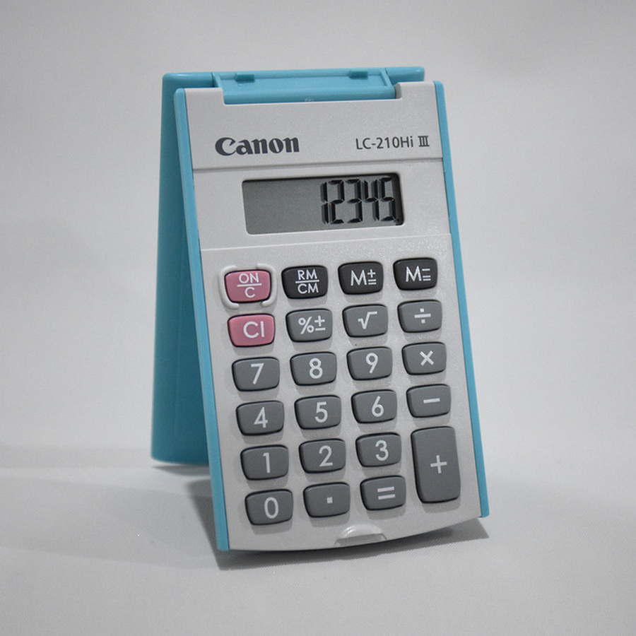 Kalkulator Mini CANON 8 Digit Dengan Cover LC210HI Biru-LC210HI01