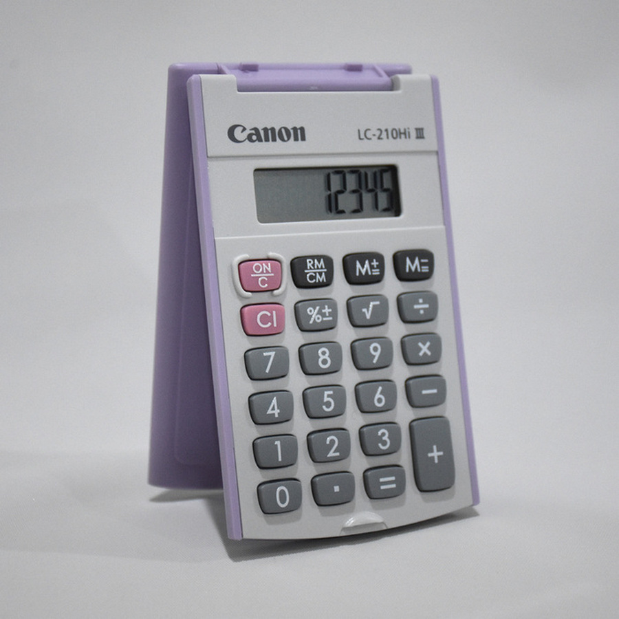 Kalkulator Mini CANON 8 Digit Dengan Cover LC210HI Ungu-LC210HI80
