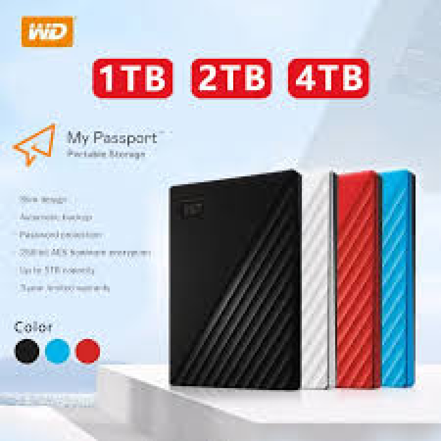 HARDISK EKSTERNAL - WESTERN DIGITAL, ONE TOUCH - depan