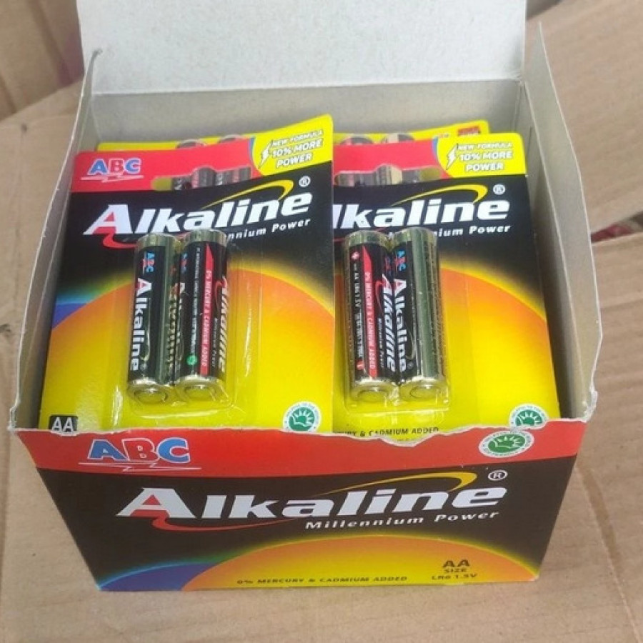 Baterai ABC Alkaline AA 1.5V – Isi 40 pcs / Box - depan