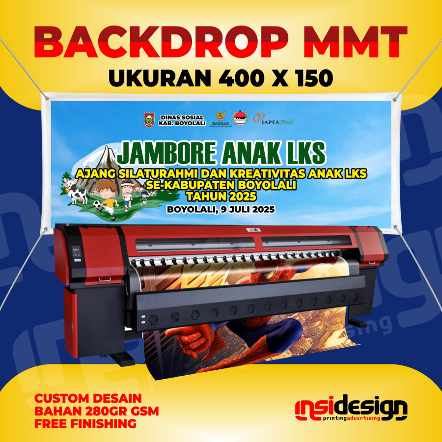 Backdrop MMT Jambore Anak LKS uk. 400 x 150 (280gr gsm)