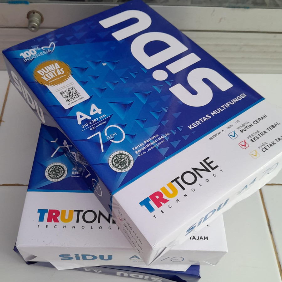 KERTAS HVS A4 70 GRAM SIDU