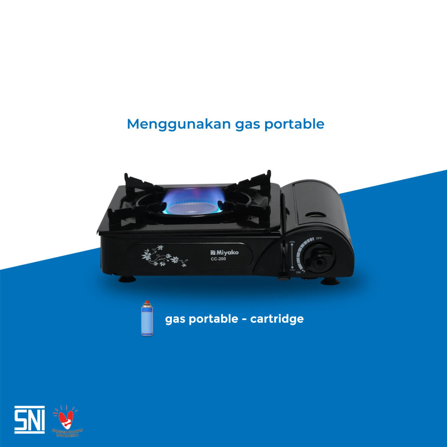Kompor Portable Miyako CC 200 Hitam - depan