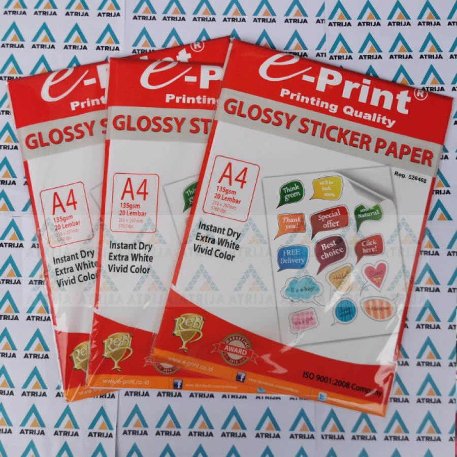 Kertas Stiker Glossy