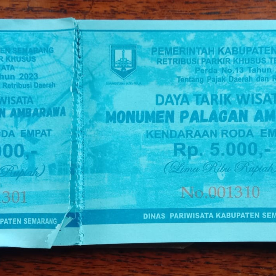 Karcis Parkir Roda Empat