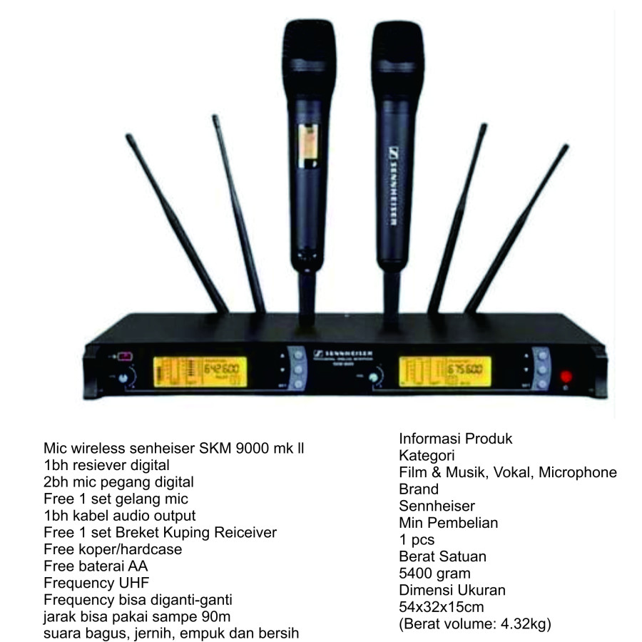 Mic Vocal Wireless SENNHEISER skm9000 - utama