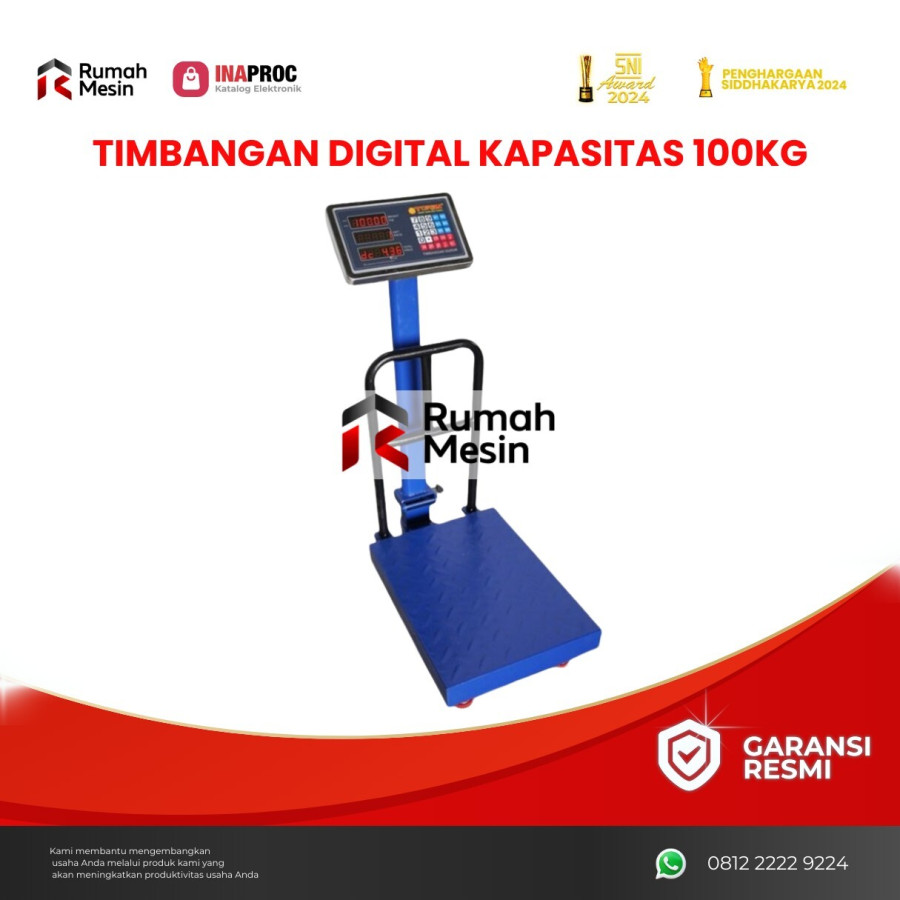 Timbangan Digital Kapasitas 100kg - depan