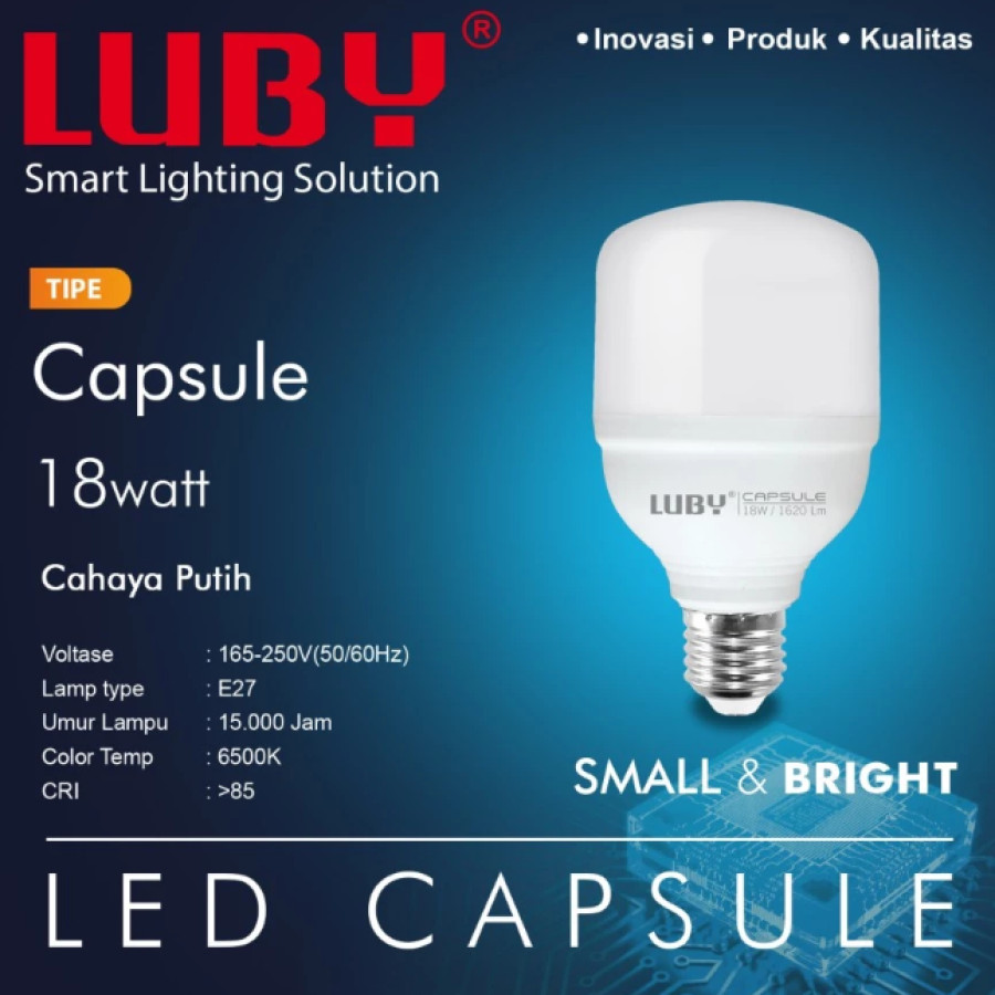 Lampu LED 18 Watt LUBY CAPSULE 18 Watt - utama