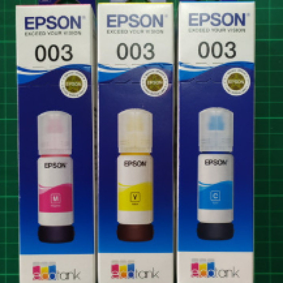 TINTA REFIIL EPSON 003 65ml warna Cyan , Magenta , Yellow