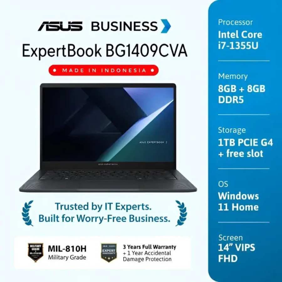 ASUS EXPERTBOOK BG1409CVA-S67110W i7/16GB DDR5/1TB SSD/Win Home