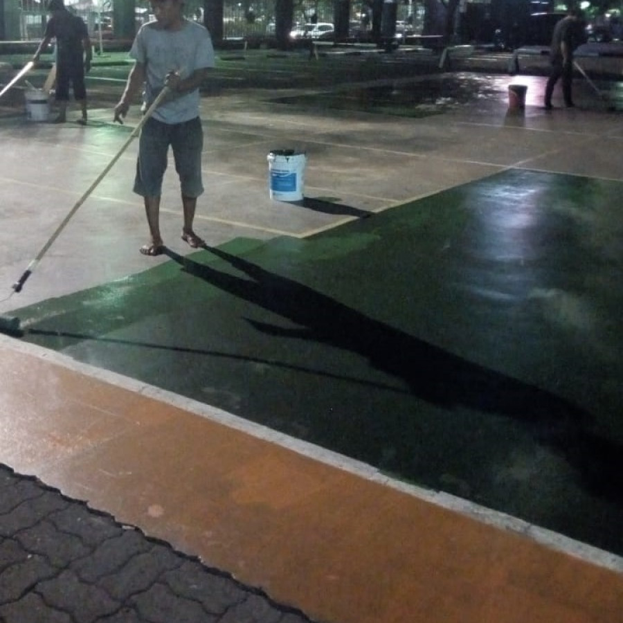 Pekerjaan Pengecatan Lapangan VOLLY per m2