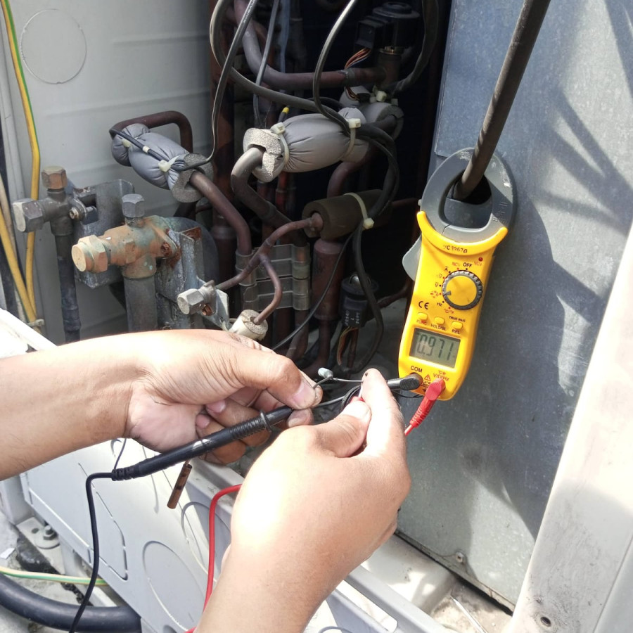 Penggantian Thermistor Coil Pipa Suction AC VRV - samping