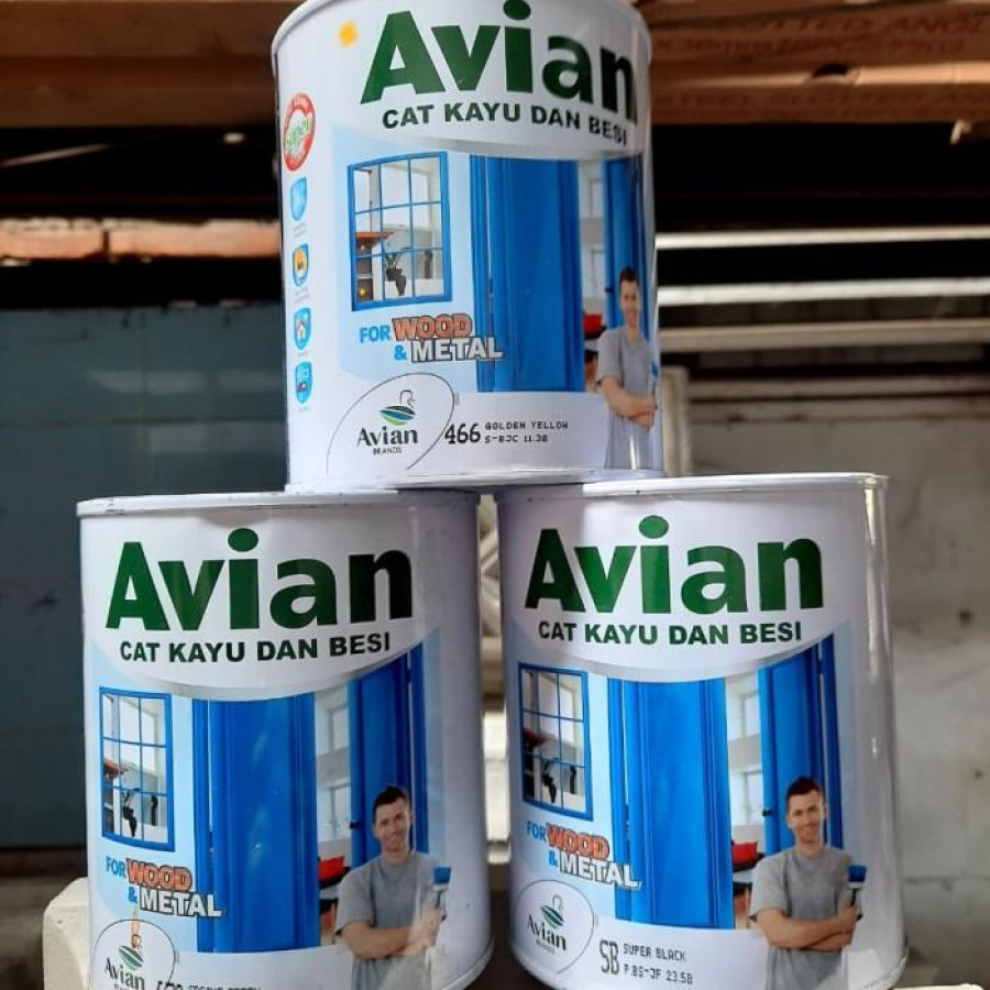 Cat Kayu dan Besi Avian Uk. 1 Liter - depan