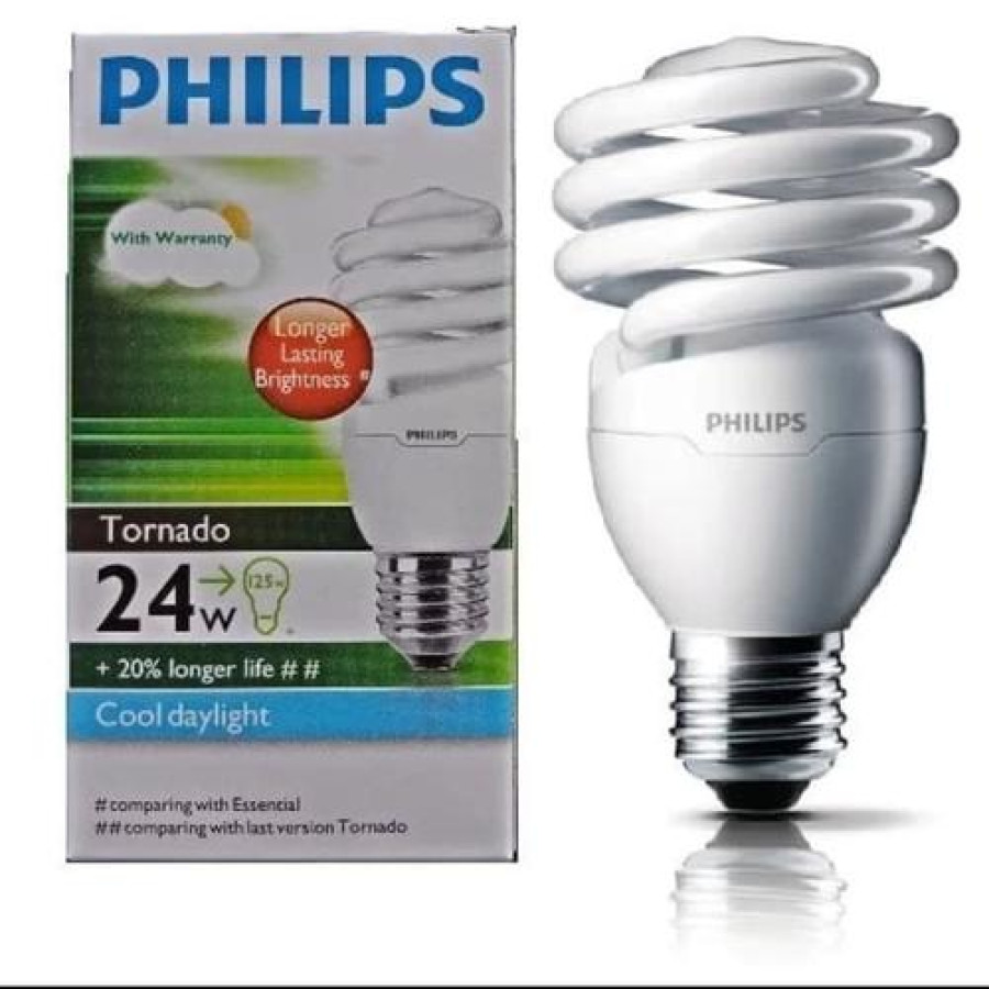 Lampu Ulir Philips Tornado 24 Watt