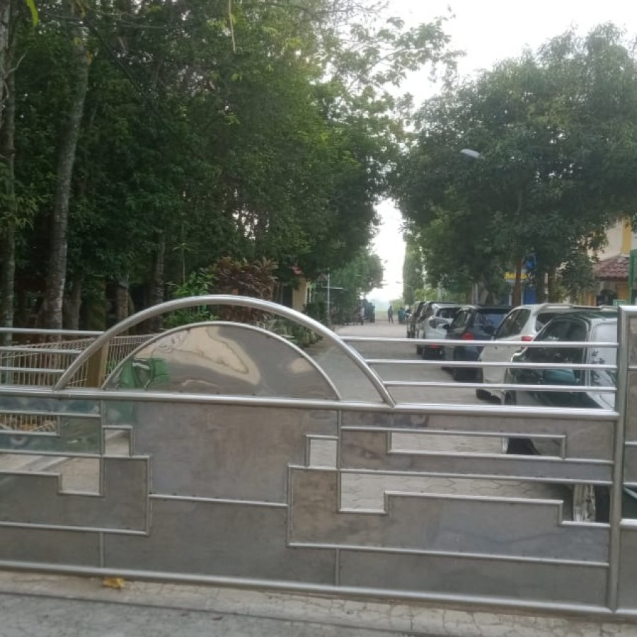 pintu pagar stainless steel - depan