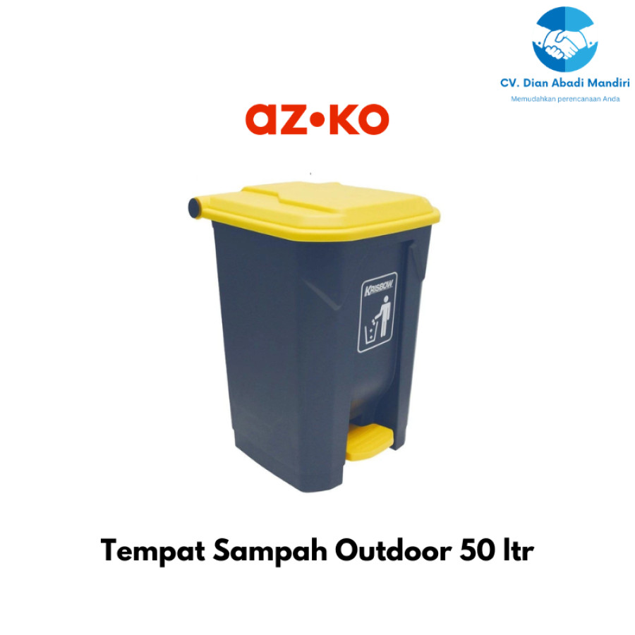 Tempat Sampah Injak 50 ltr Azko - utama