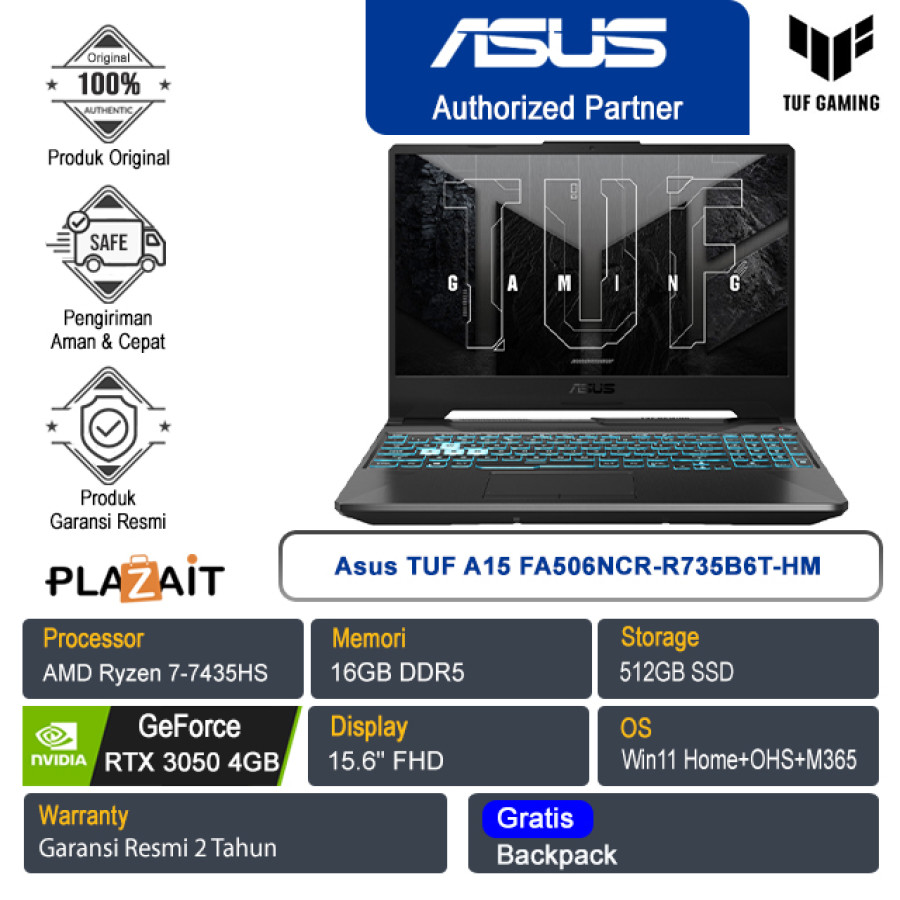 Asus TUF A15 - samping