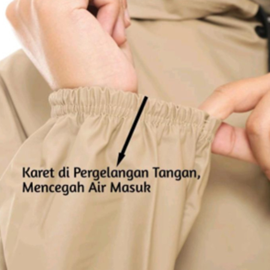 Jas Hujan Anti Rembes AKULA PVC untuk Pria dan Wanita - samping