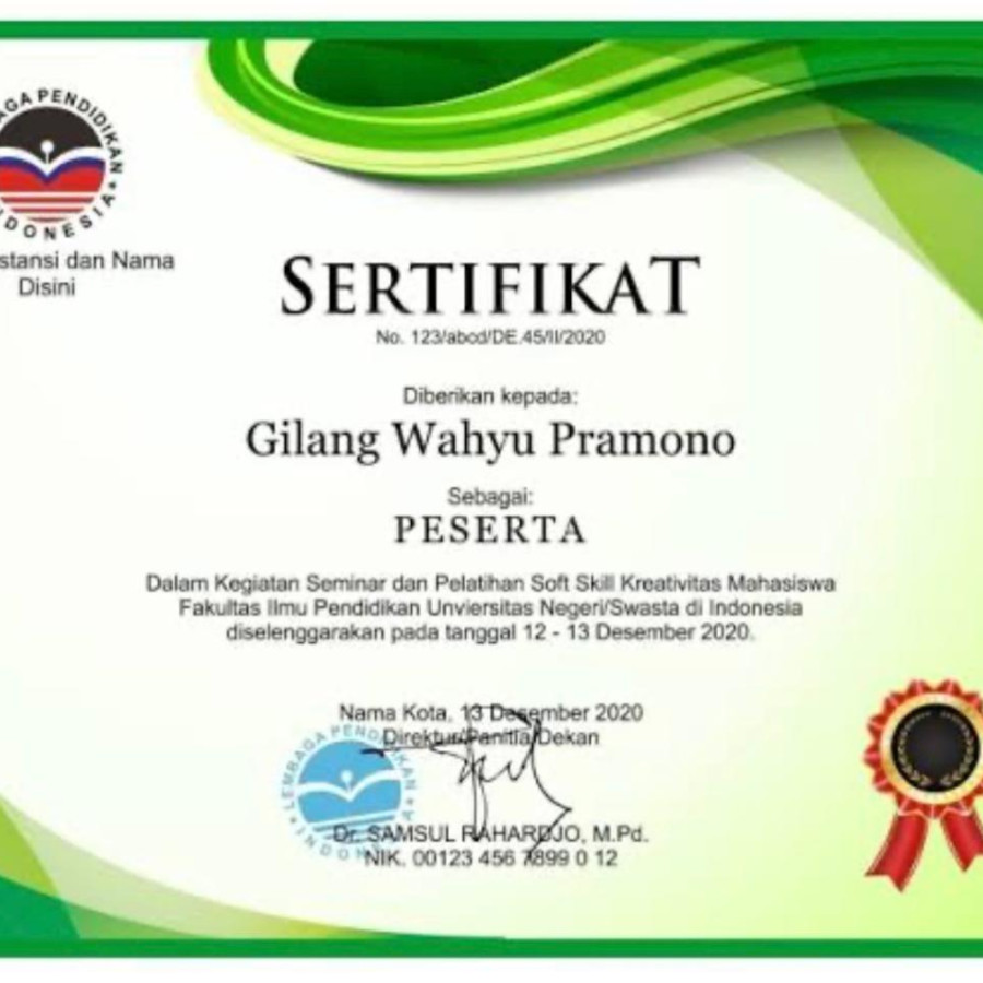 Cetak Sertifikat