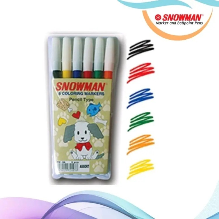 Spidol Kecil 6 Warna Snowman